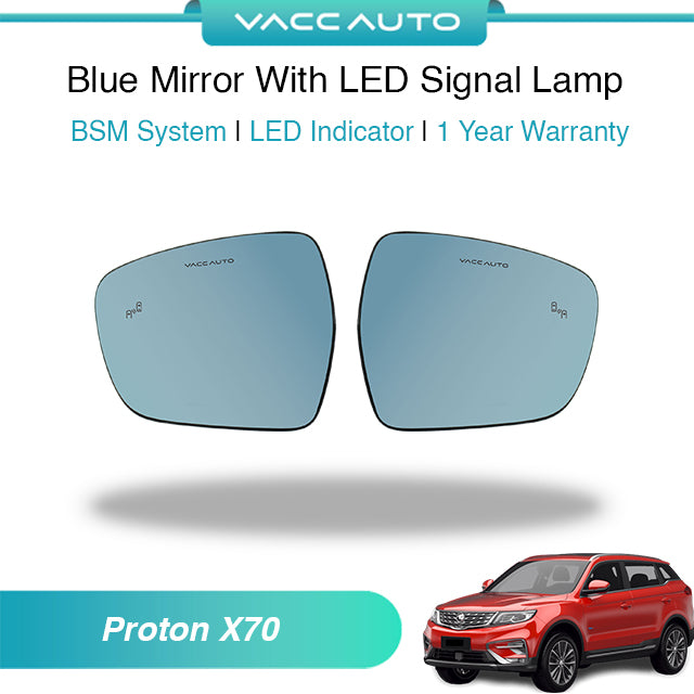 Blue Mirror with Long LED Strip Accessories Proton X70 2018-2026