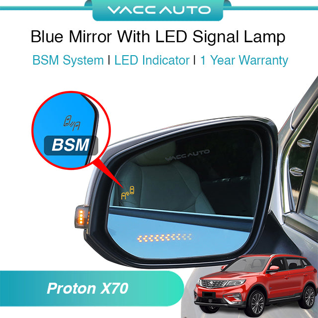 Blue Mirror with Long LED Strip Accessories Proton X70 2018-2026