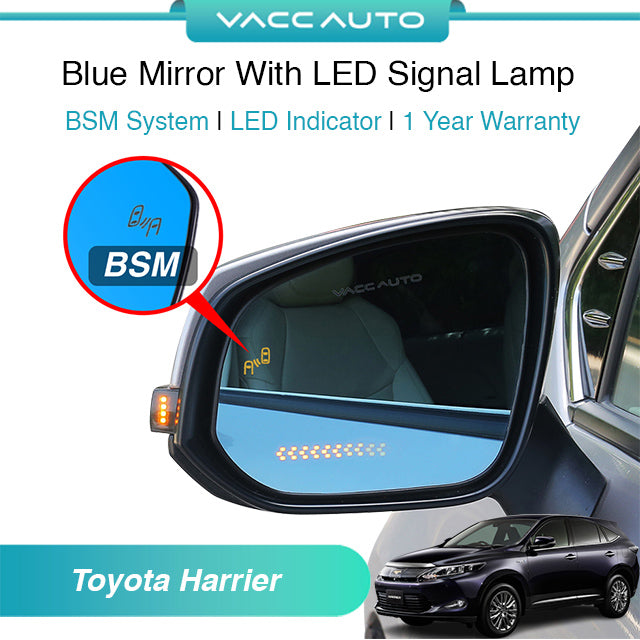 Blue Mirror with Long LED Strip Accessories Toyota Harrier XU60 2013-2020