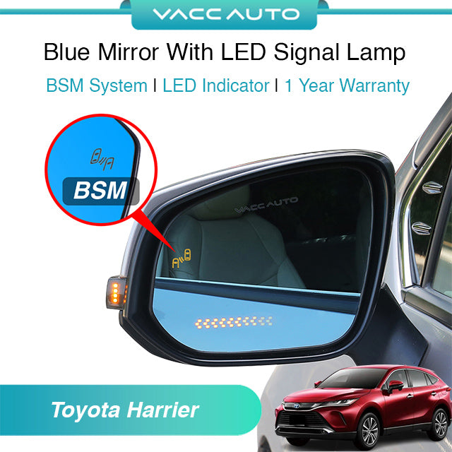 Blue Mirror with Long LED Strip Accessories Toyota Harrier XU80 2020-2026