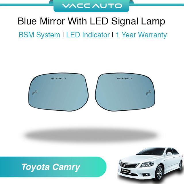 Blue Mirror with Long LED Strip Accessories Toyota Camry XV40 ACV40 2007-2011