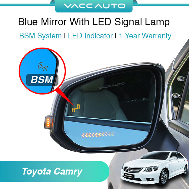 Blue Mirror with Long LED Strip Accessories Toyota Camry XV40 ACV40 2007-2011