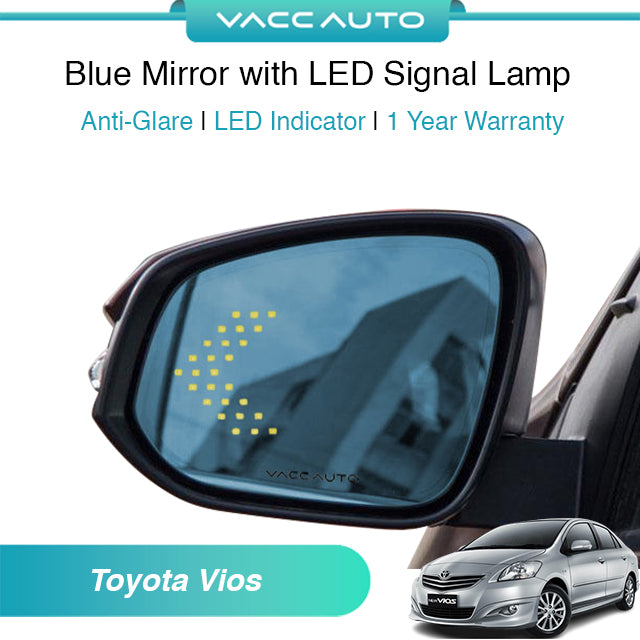 Blue Mirror with LED Arrow Style Accessories Toyota Vios NCP93 2007-2012