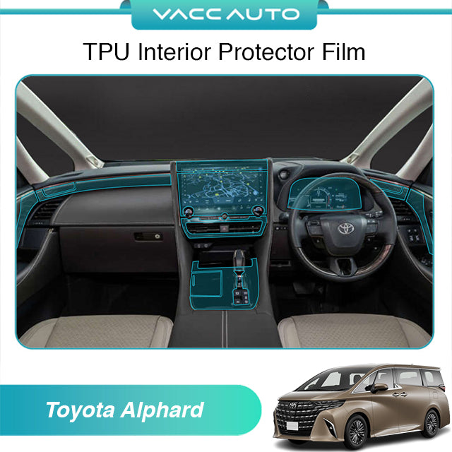 Transparent TPU Interior Protector Film Toyota Alphard AH40 ANH40 2024-2027