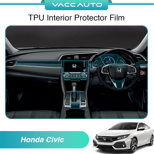 Transparent TPU Interior Protector Film Honda Civic FC 2016-2021