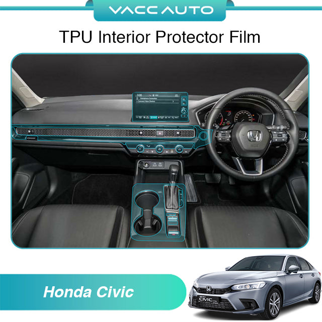 Transparent TPU Interior Protector Film Honda Civic FE 2022-2026