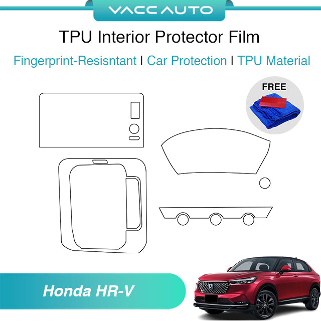 Transparent TPU Interior Protector Film Honda HR-V HRV RV 2022-2026