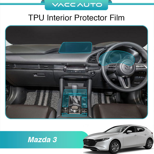 Transparent TPU Interior Protector Film Mazda 3 BP 2019-2026