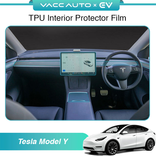 Transparent TPU Interior Protector Film Tesla Model Y 2020-2024