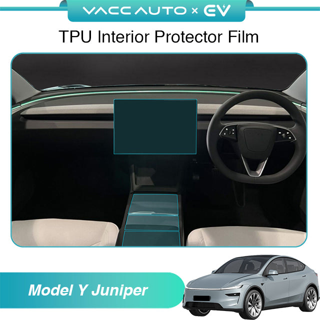 Transparent TPU Interior Protector Film Tesla Model Y Juniper 2025-2026