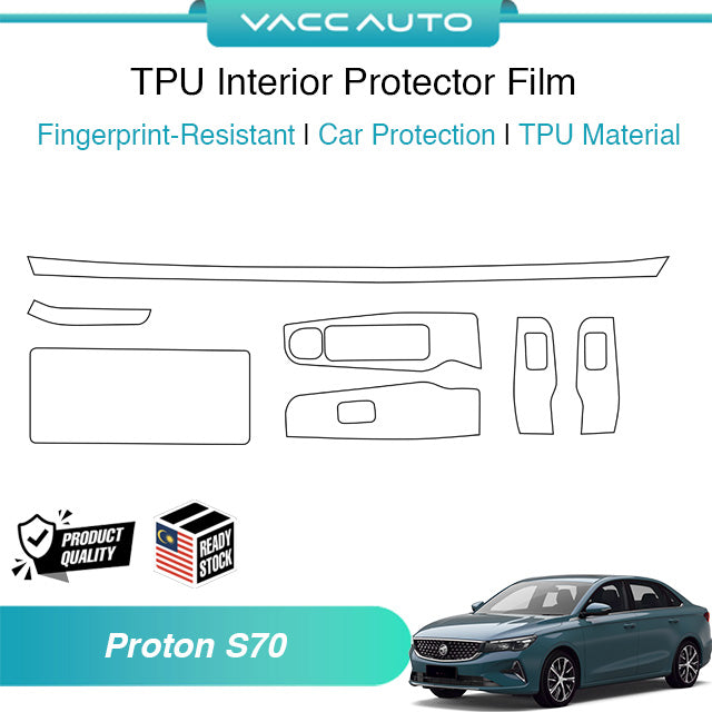Transparent TPU Interior Protector Film Proton S70 2023-2026