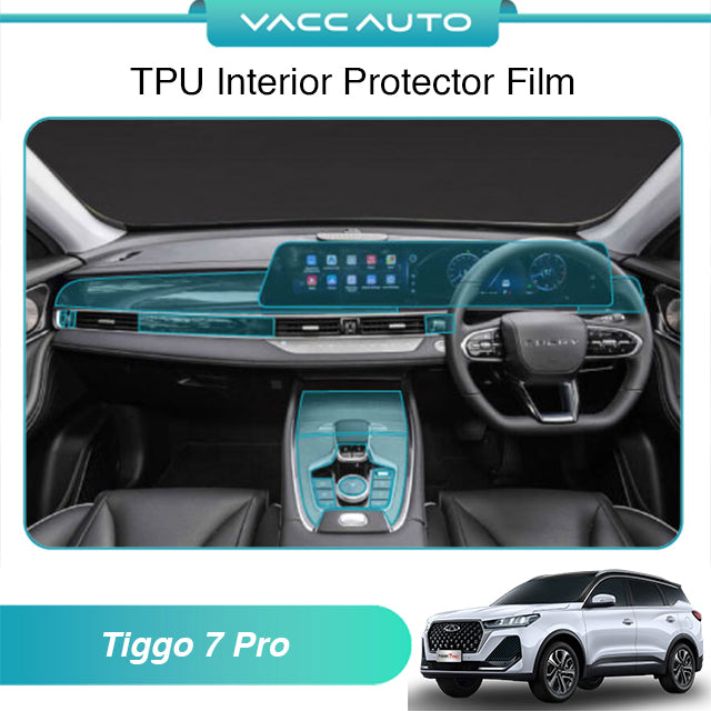 Transparent TPU Interior Protector Film Chery Tiggo 7 Pro 2024-2027