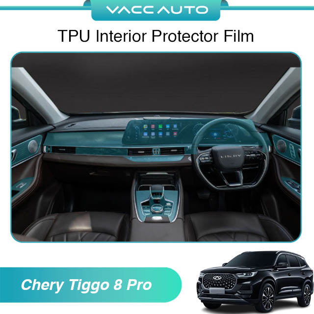 Transparent TPU Interior Protector Film Chery Tiggo 8 Pro 2023-2026