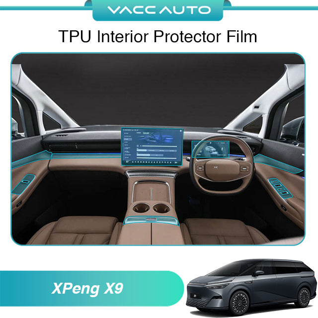 Transparent TPU Interior Protector Film Xpeng X9 EV 2025-2027