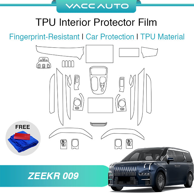 Transparent TPU Interior Protector Film Zeekr 009 EV 2025-2027