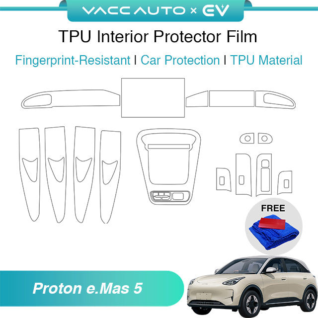 Transparent TPU Interior Protector Film Proton e.Mas 5 EV 2025-2026