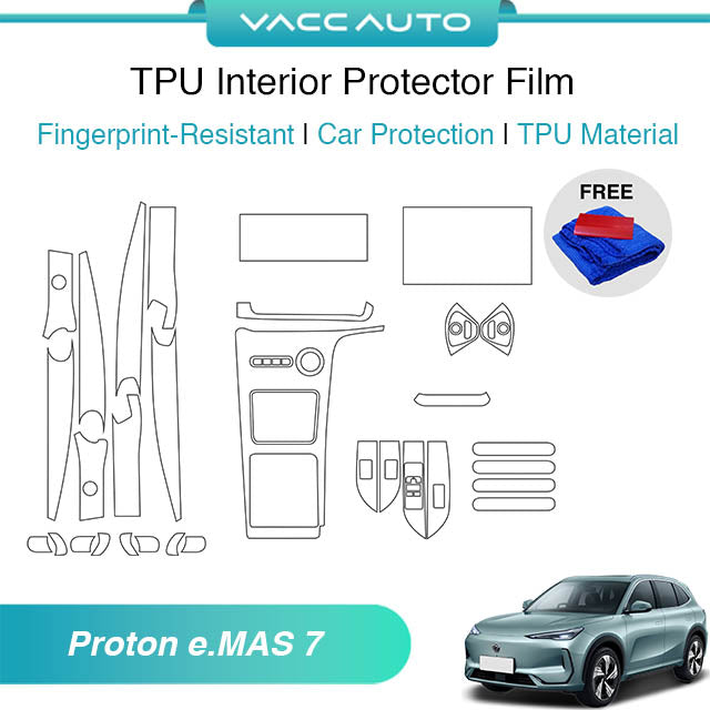 Transparent TPU Interior Protector Film Proton e.Mas 7 EV 2025-2026